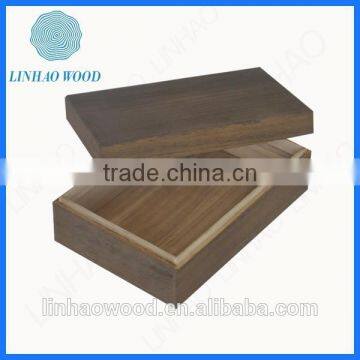 customized simple disign small wooden photo album packaging gift box with lid