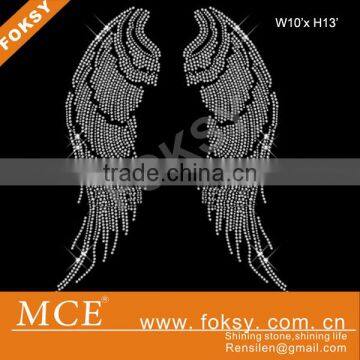 Rhinestone transfer iron on angel wings