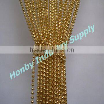 HONBY Factory Supply 6mm Gold Metal Beaded Curtain