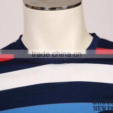 Wholesale Color Combination Cotton Stripe t Shirt photo-3