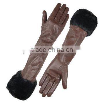 Ladies Fashion Gloves with Back fur