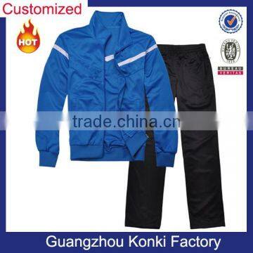 Wholesale blue wear set custom wind-break sport wear for men