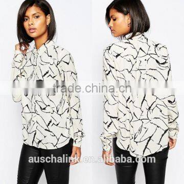 2016 High Quality Decent Long Sleeve Print Shirt Wholesale OEM Service photo-5