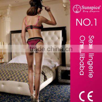 High Quality Pink Mesh Sexy Police Girl Uniform photo-2