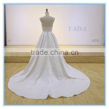 Elegant Screen Cloth Embroidery Satin Weddings Bridesmaid Dresses Maxi Dress photo-3