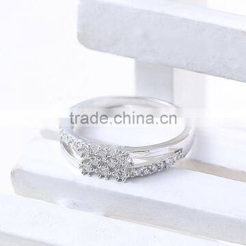 Fashion Jewelry Cheap Wholesale Multi-layered Romantic Sterling Silver CZ Rings for Wedding photo-3