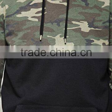 Slim Fit Hoodie Man Quality Tracksuit Top With Camo Splice photo-4