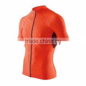 Mens seamless compression cycling shirt