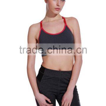 Top quality high intensity gym sports bra with adjustable strap