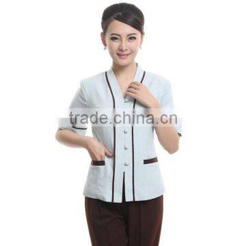 Best Price Custom Fashionable Perfect Fit Hotel Housekeeping Uniforms Wholesale photo-3