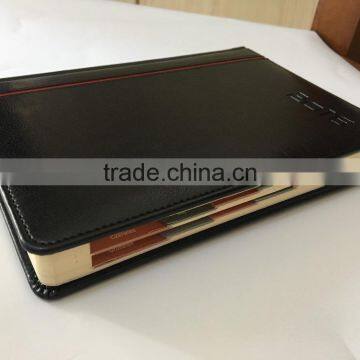 2017/2018 Planner Custom Die-cut Tab Notebook Hardcover PU Leather Emboss/deboss Logo photo-2