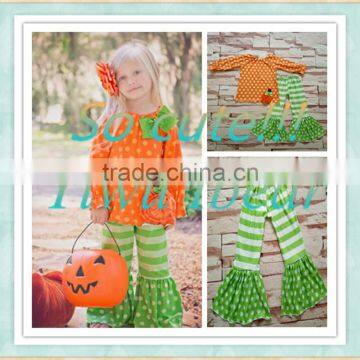 Spring baby image of girls without clothes halloween pumpkin color children outfit