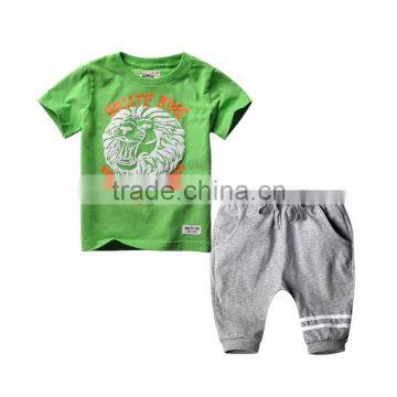 Wholesale Summer Cotton Printing Boys Kids Clothes Clothing Set photo-5