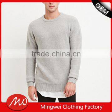 new arrivals wool shawl collar knitted round neck plain colors sweater for men