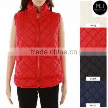 Factory Wholesale LOW MOQ Custom Design Winter Lady Quilted Vest photo-2