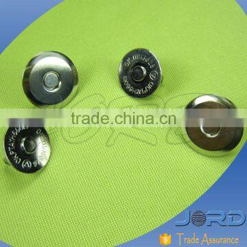 Low MOQ magnet button logo laser magnetic fastener