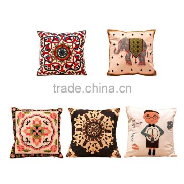 2016 New Cotton Wool Embroidery Special Canvas Home Furnishing Square Pillow Cover hot sales