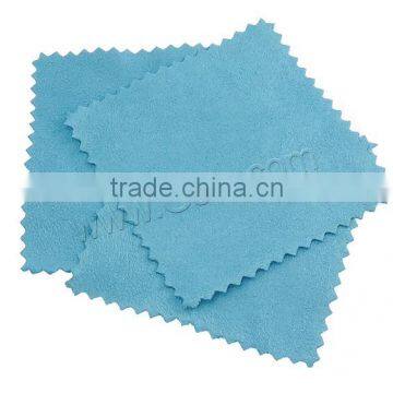 Hot selling blue square velveteen custom jewelry polishing cloth