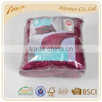 Wholesale luxury shiny 3D pinted 100 polyester home microfiber fleece bedding set