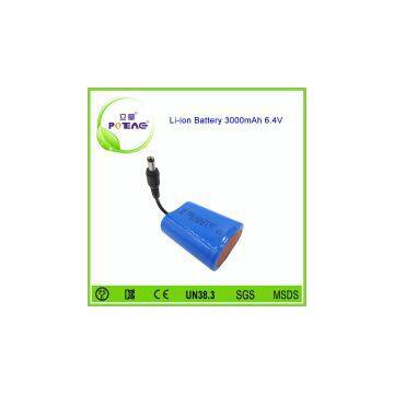 2S1P 6.4V 3000mAh LiFePO4 battery pack