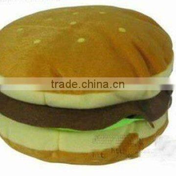 Custom cute and cheap fleece hamburger plush CD holder