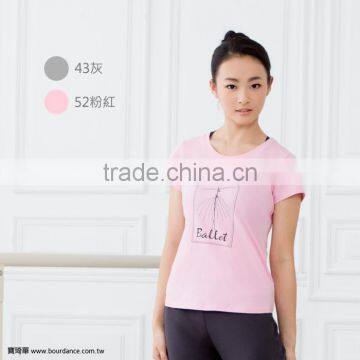 Ballet graphic cotton women tee shirt