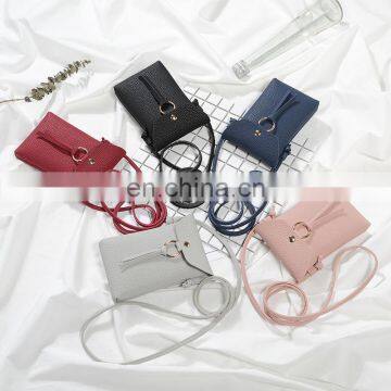 2017 New Handbag Embossed Ring Tassel Bag Shoulder Bag For Mobile Phone