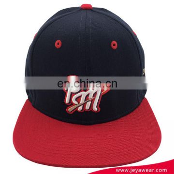 Custom 3D embroidery 6 panels snapback hard fitted cap and hat