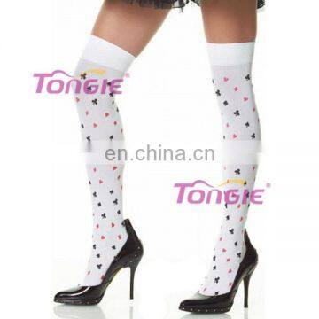 Alice In Wonderland Card Symbol Thigh High Stockings