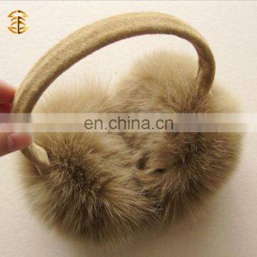 100% Real Fox Fur Winter Warm Muff Fur Ear Muff Warm