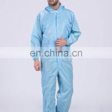 Custom Logo Polyester One-Piece Dust-proof Work Uniform Painted Work Coverall with Hat
