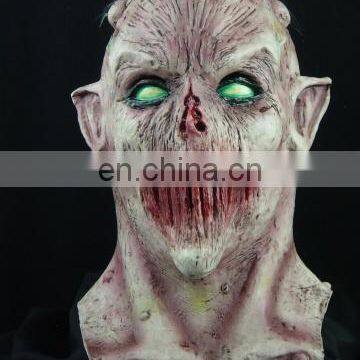 Zombie Skull Full Head & Latex Mask Deluxe Fancy Dress Latex Halloween Demon Mask