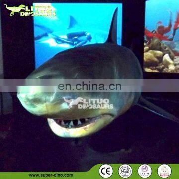 Deoration Aquarium Life Size Model of Sea Animals Shark Fiberglass