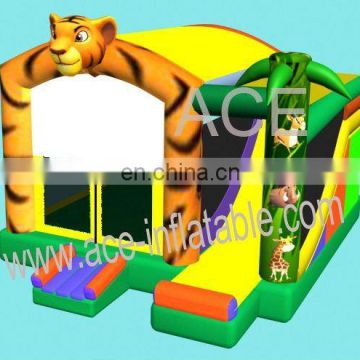 2013 new design tiger jungle theme inflatable combo games