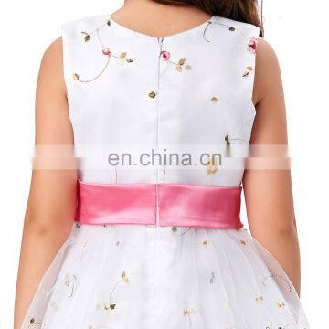 Grace Karin Cute Sleeveless White Lace Girl Party Wear Western Dress CL007553-1 photo-5