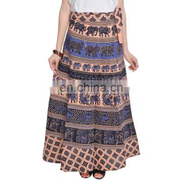 Rajasthani Bagru Print Cotton Wrap around skirt