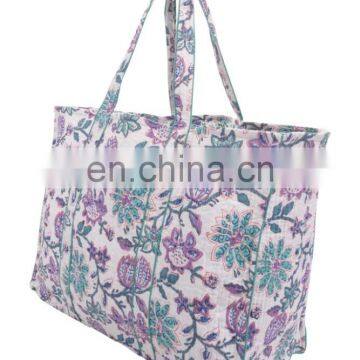 Indian Handmade Messenger Bag Shoulder Bag Carry Bag Women Ethnic Shopping Bag Tote Bag Beach Bag Quilted Hand Block Printed Bag