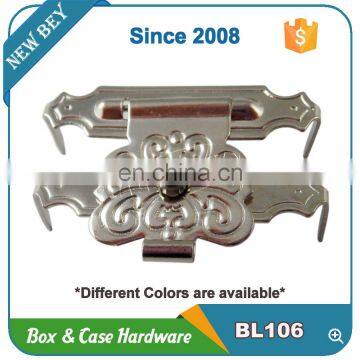 Custom design nickel color small wooden wine box lock