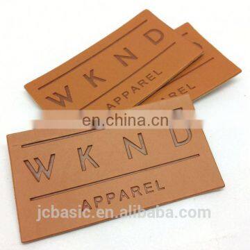 Jeans pu Patch Custom Embossing Logo Leather Labels for Bags/hat photo-6