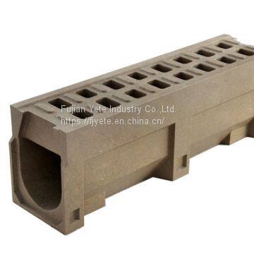 integrated polymer concrete drainage channel