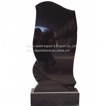 Shanxi Black Granite Tombstone Monument Design Factory in China photo-5