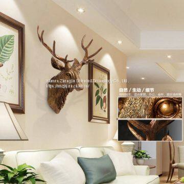 restoring ancient ways creative simulation animal deer head wall hanging decoration style indoor resin crafts decoration home decor