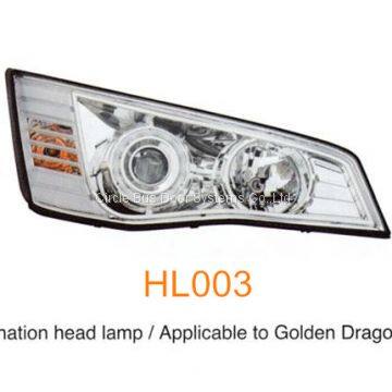 Golden Dragon Higer King Long 6122 bus head lamp,bus front light(HL003)