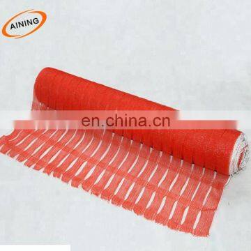 100% HDPE knitting orange safety warning net export to Japan