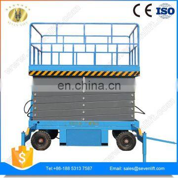 7LSJY Shandong SevenLift 10m 0.8 Ton Hydraulic Scissor Electric Plataformas Elevadoras Detijera Lift Table photo-3