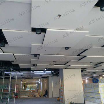 High Quality Fiberglass Acoustic Square Ceiling High Performance Tiles With NRC 0.95