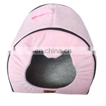 organic peach pet bed fluffy pet bed cat house