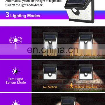 2020 Popular Solar Sensor Motion Wall Light With 40LED Solar Sensor Wall Light for Street Garden Patio photo-3