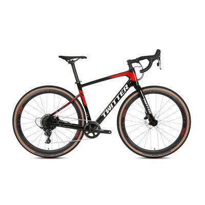 Twitter Road Racing Bike 700*40c 11/22/24 Speed APEX Hydraulic Disc Brake Complete Carbon Frame Gravel Bike
