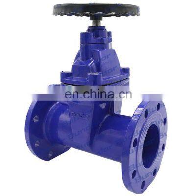 Bundor non rising stem ductile iron flanged GGG50 resilient seat Sea Water BS5163 Gate Valve